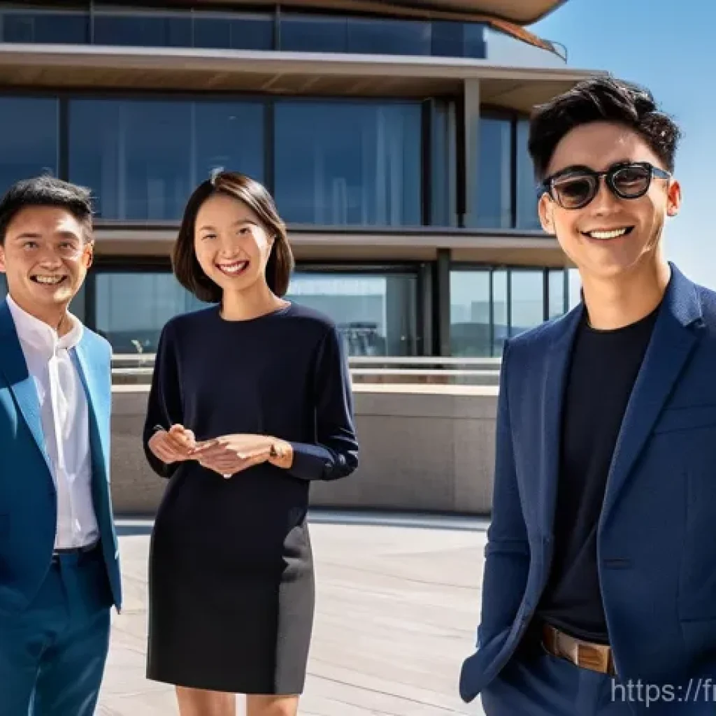 미미의 글로벌 시장 확장 가능성 - **Prompt 1: French Elegance Meets Global Innovation**
A vibrant, medium shot of a diverse group ...