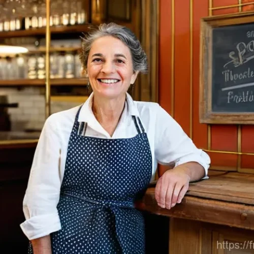 Home 16 미미 캐릭터의 스토리텔링 강점 - **Prompt for "Authenticity and Realism": A Warm French Bistro Owner**
"A candid portrait of a mi...