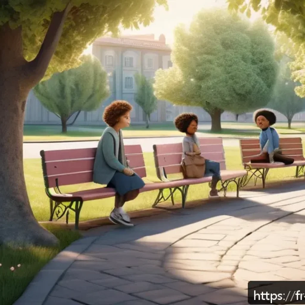 미미 관련 애니메이션 - A delicate, pastel-colored animation scene featuring a group of diverse, authentically designed youn...