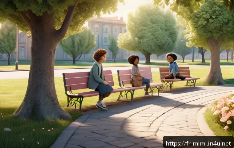 미미 관련 애니메이션 - A delicate, pastel-colored animation scene featuring a group of diverse, authentically designed youn...